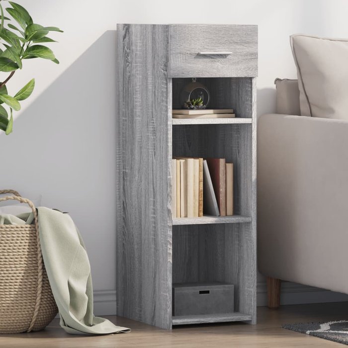 Maison exclusive - aparador de madera de ingeniería gris sonoma 30x42,5x93 cm
