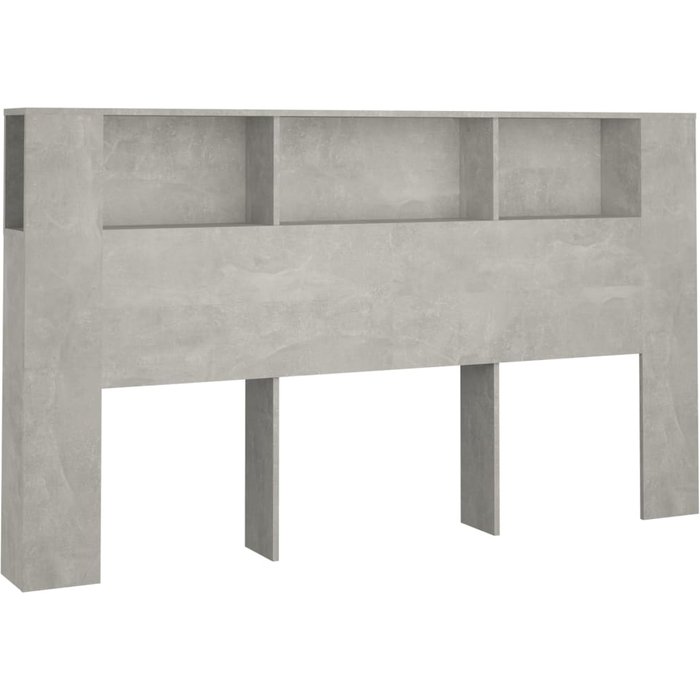 Mueble cabecero gris hormigón 180x18,5x104,5 cm - comfortxl