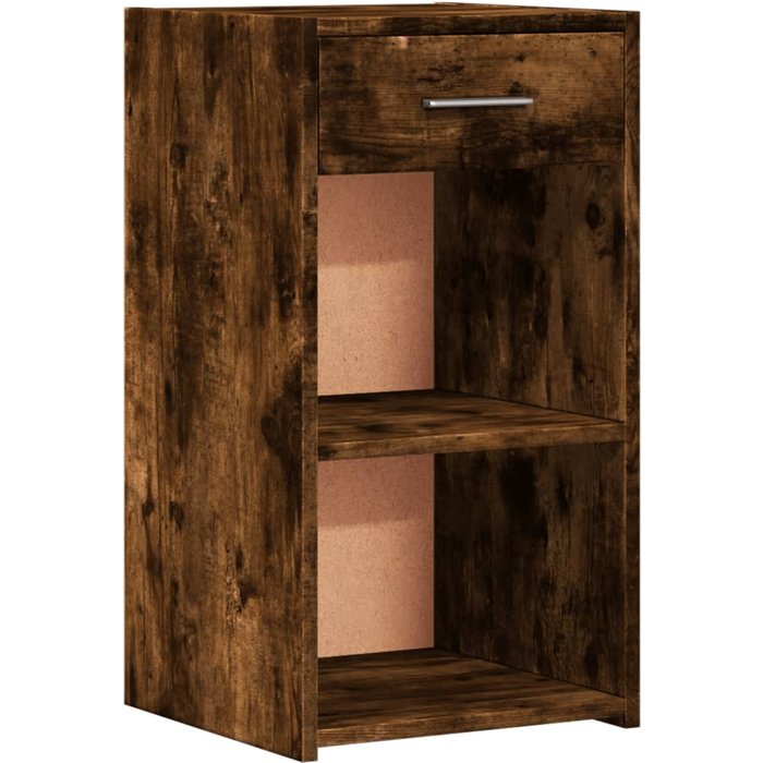Mesita de noche madera de ingeniería roble ahumado 35x34x65 cm - comfortxl