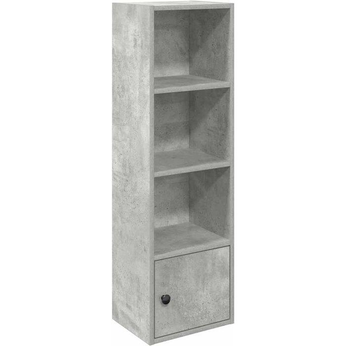 Estantería de madera de ingeniería gris hormigón 31x24x102 cm – comfortxl
