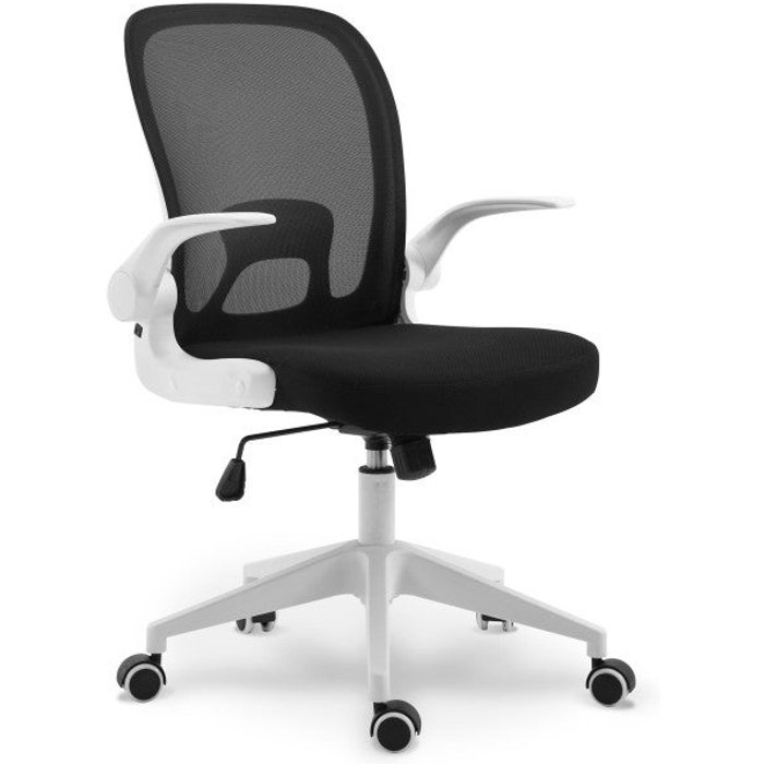 Cómoda silla de oficina en blanco y negro
