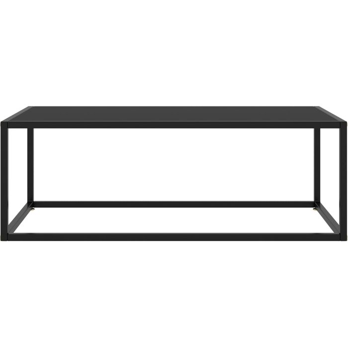 Mesa de centro negra con vidrio negro 100x50x35 cm - comfortxl
