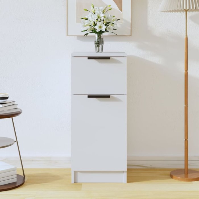 Aparador blanco 30x30x70 cm madera contrachapada