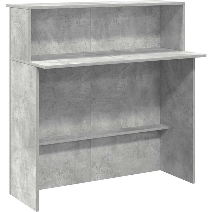 Mostrador de recepción gris hormigón 100x50x103,5 cm cfw280727