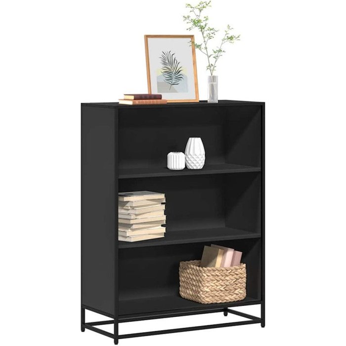 Estantería madera ingeniería negra 80,5x35x107,5 cm vidaxl