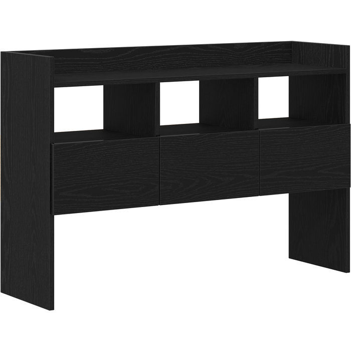 Aparador | gabinete de buffet negro de roble 105x30x70 cm en madera cfw159245