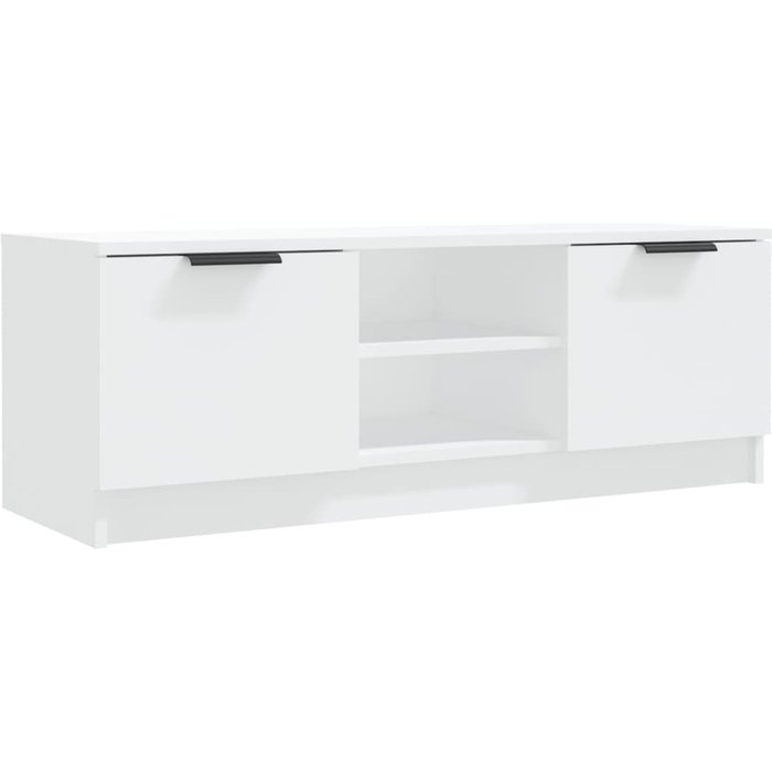 Mueble tv blanco 102x35x36,5 cm madera contrachapada
