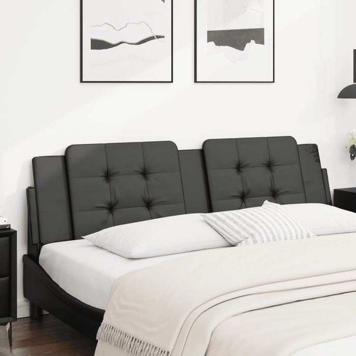 Maison exclusive - cabecero de cama acolchado zadar cuero sintético negro 180 cm