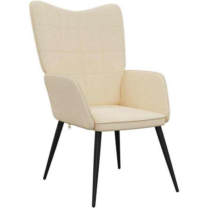 Silla de relax | sillón de relax de tela crema cfw684661