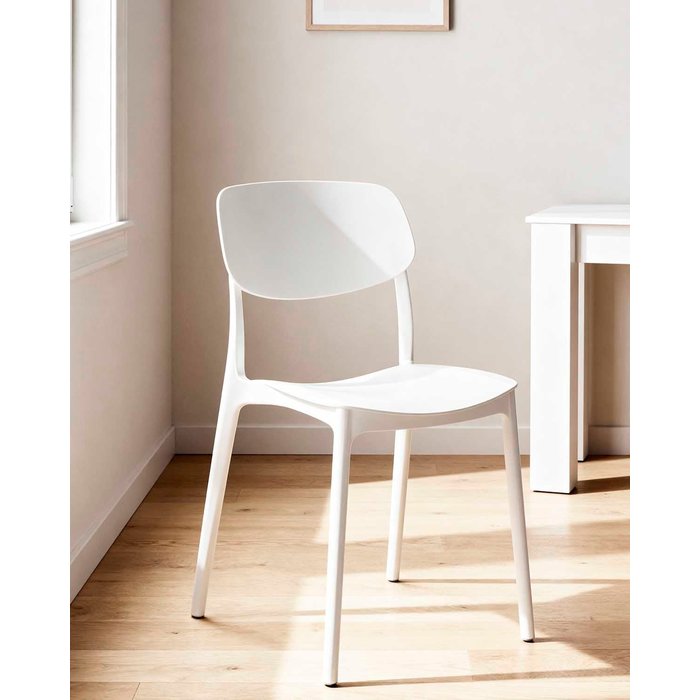 Set de 4 sillas dixie blanco para hogar moderno mueble de almacenaje - homekit