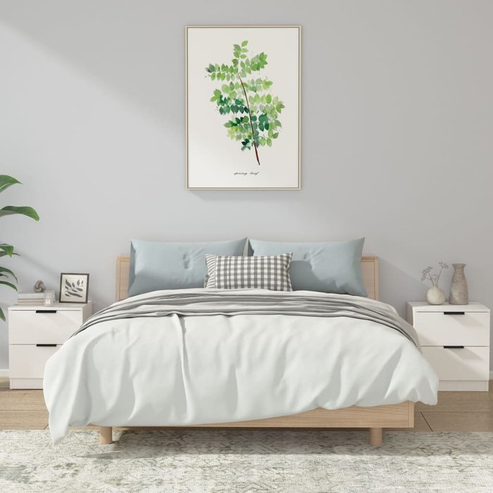 Mesitas de noche 2 uds madera contrachapada