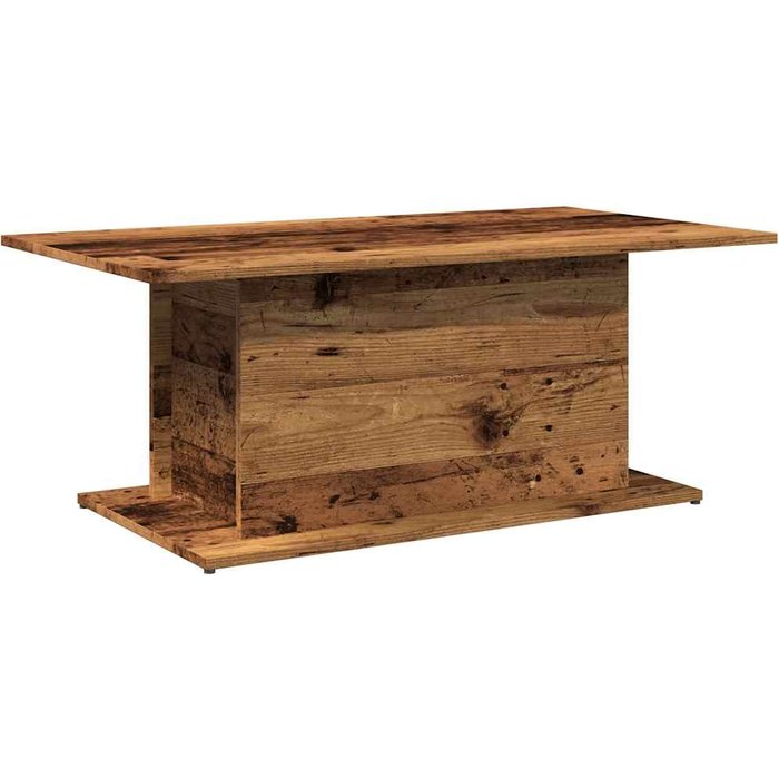 Mesa de centro madera ingeniería envejecida 102x55,5x40 cm - comfortxl