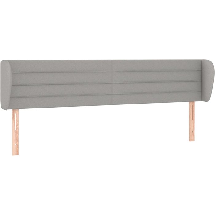 Cabecero cama - mueble cabecero de tela gris claro 163x23x78/88 cm