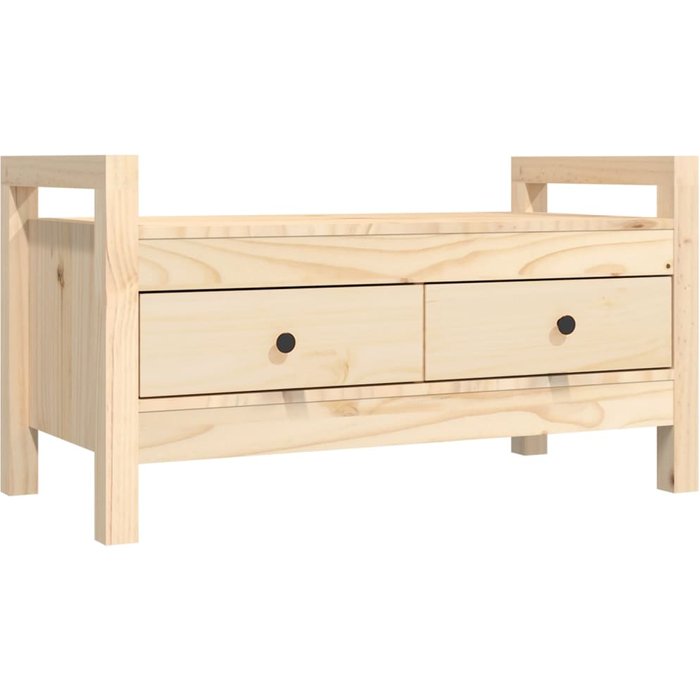 Banco de recibidor madera maciza de pino 80x40x43 cm - comfortxl