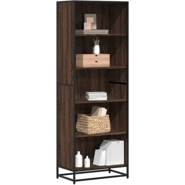 Estantería de madera de ingeniería marrón roble 60x35x170,5 cm vidaxl