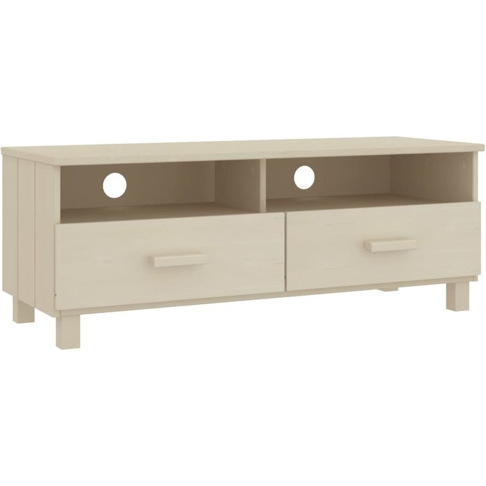Hamar mueble tv marrón miel 106x40x40 cm madera maciza de pino