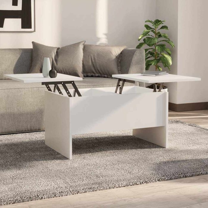 Maison exclusive - mesa de centro madera de ingeniería blanco 80x50x42,5 cm