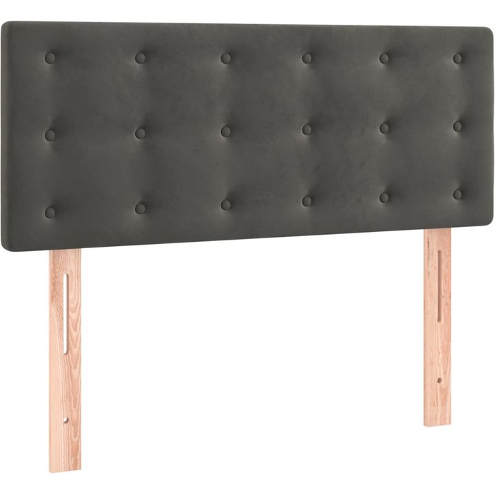 Cabecero cama - mueble cabecero de terciopelo gris oscuro 100x5x78/88 cm