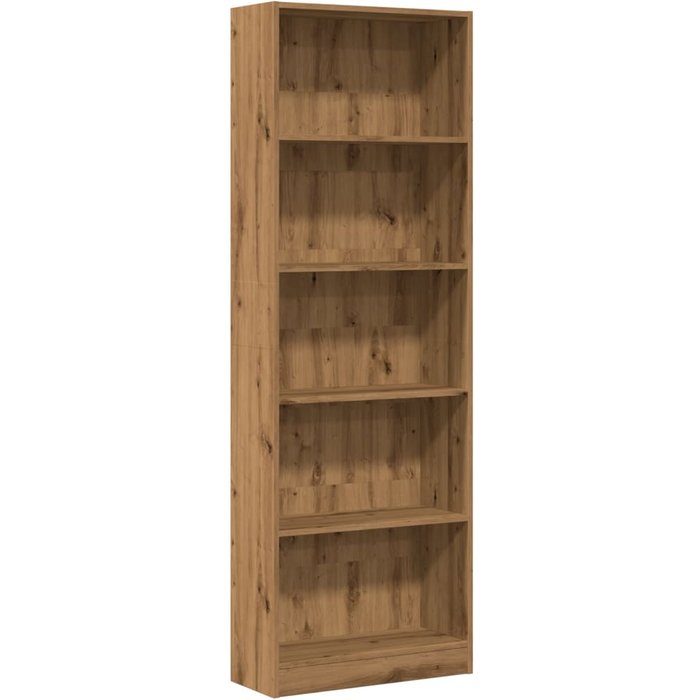 Estantería de madera de ingeniería roble artesanal 60x24x176 cm – comfortxl