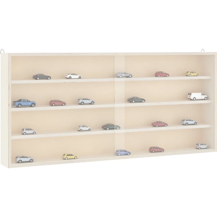 Vitrina de pared con puertas 80x8,5x37 cm