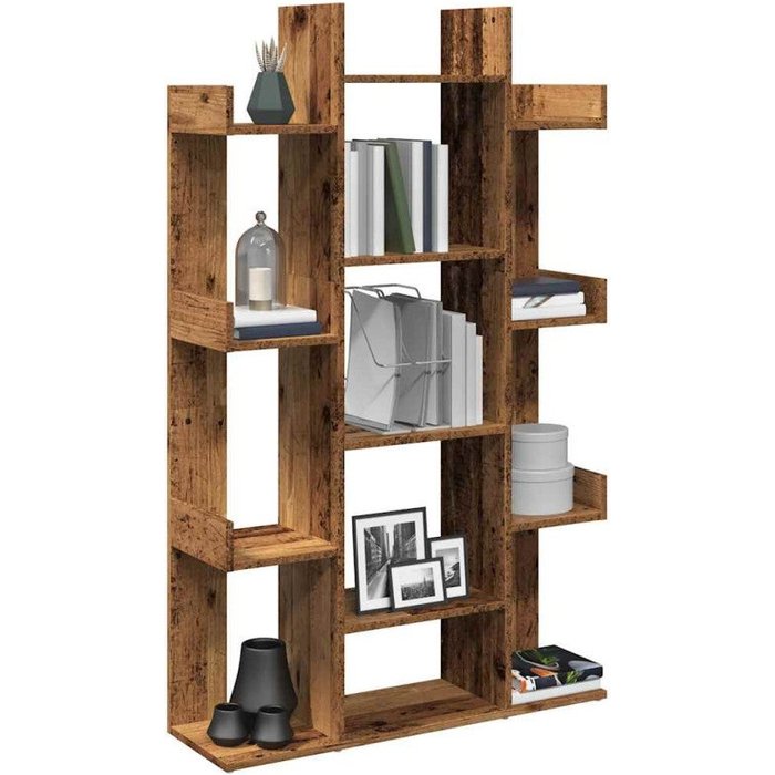 Librería de madera contrachapada envejecida 86x25,5x140 cm vidaxl