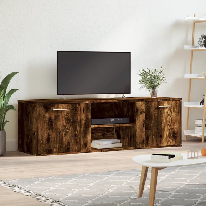 Maison exclusive - mueble de tv madera de ingeniería roble ahumado 120x34x37 cm