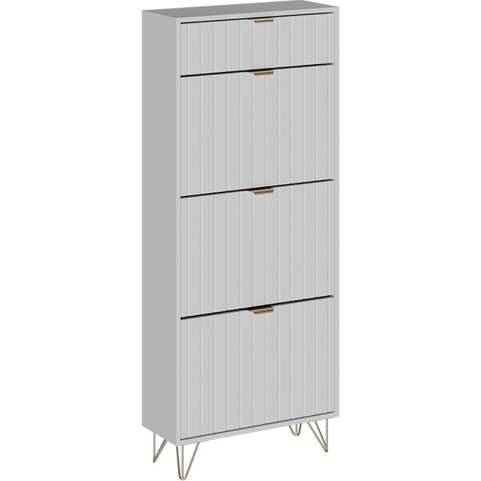 Vicco armario para zapatos helge, blanco, 60 x 145 cm 3 compartimentos