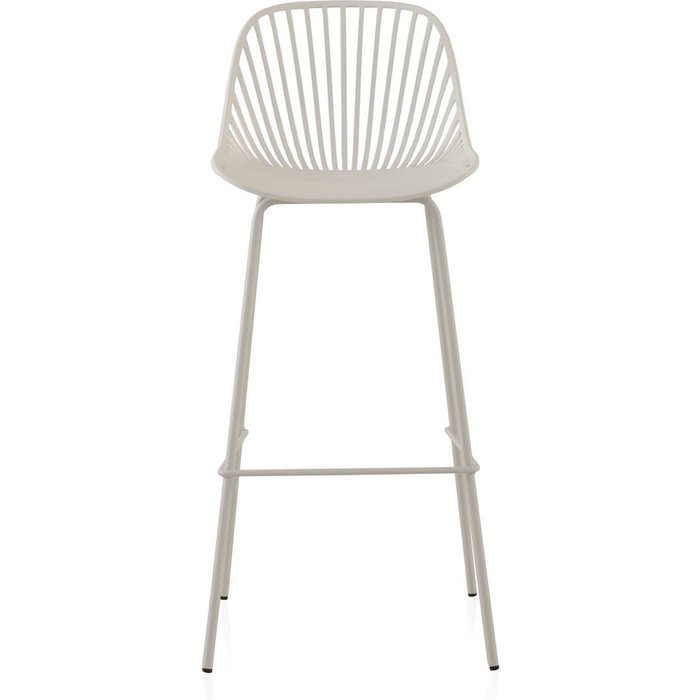 Pack de 2 sillas pp color blanco con patas metalicas