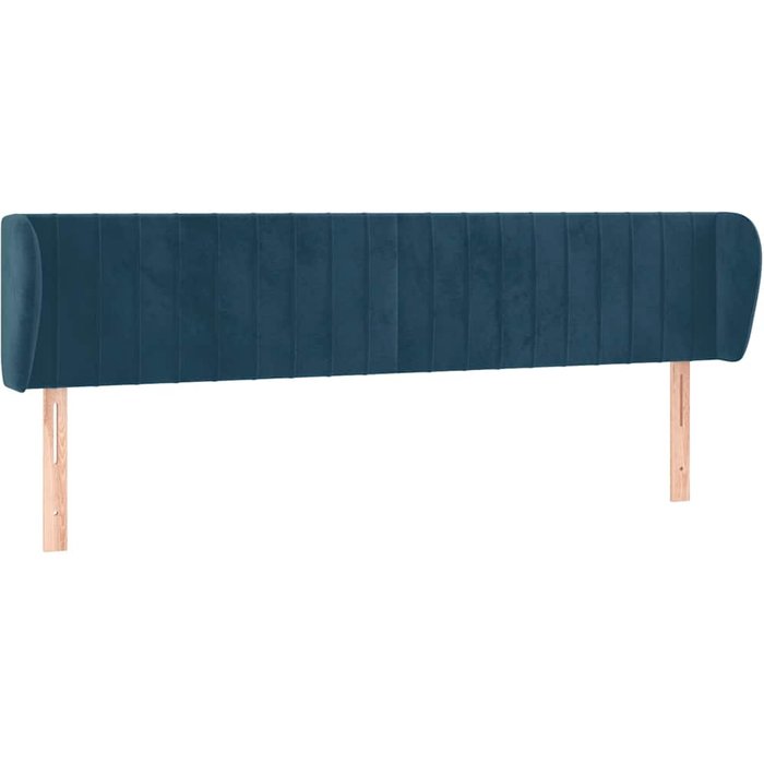 Cabecero cama - mueble cabecero de terciopelo azul oscuro 203x23x78/88 cm