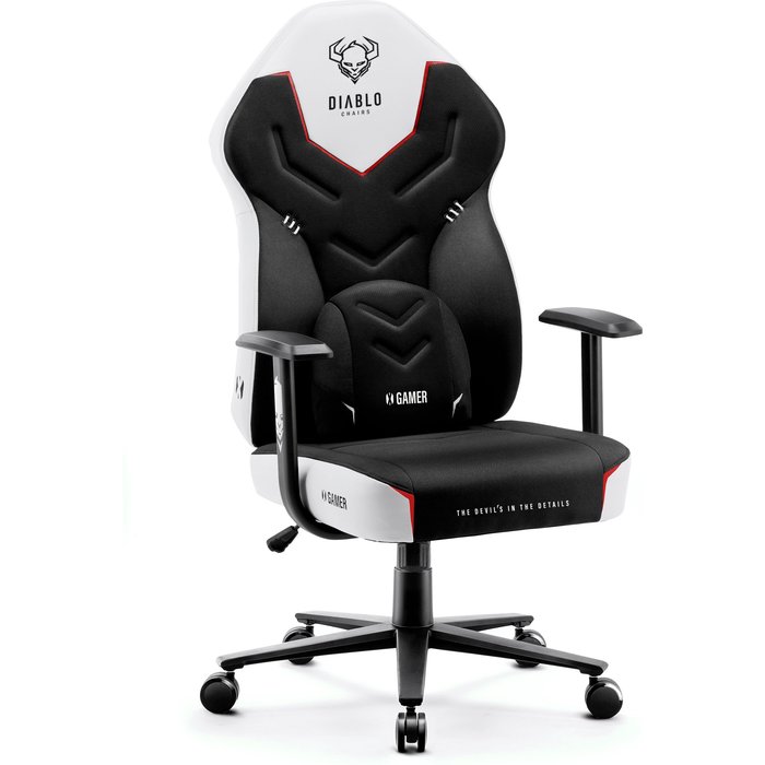 Silla gaming diablo x-gamer 2.0, blanca-negra, talla l