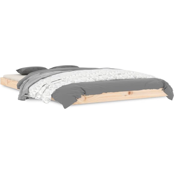 Estructura de cama sin colchón madera maciza de pino 120x190 cm — comfortxl