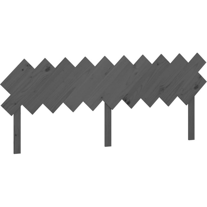 Cabecero de cama madera maciza de pino gris 196x3x80,5 cm - comfortxl