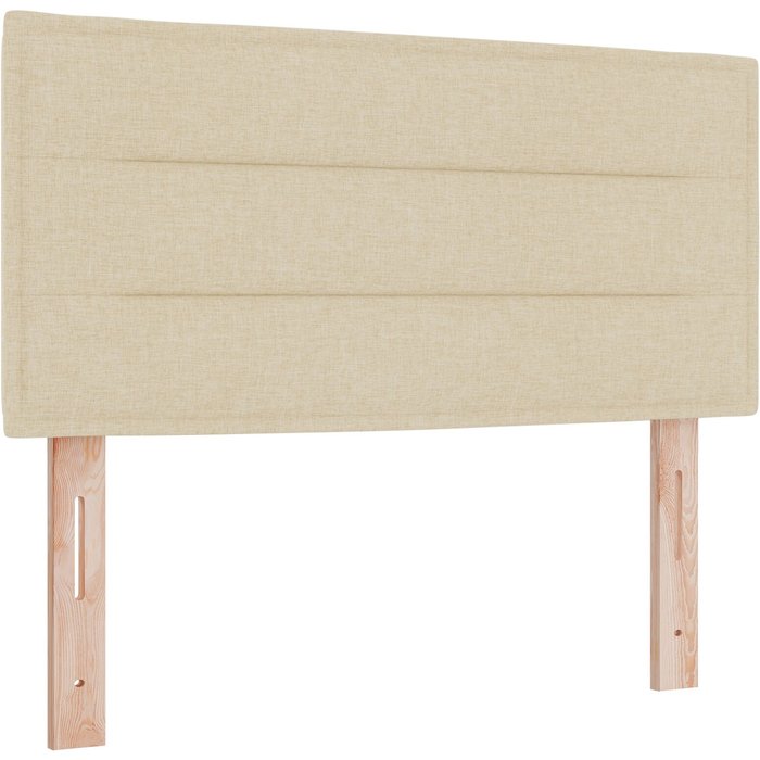 Cabecero diseño de líneas crema 100 cm tela cfw2154257