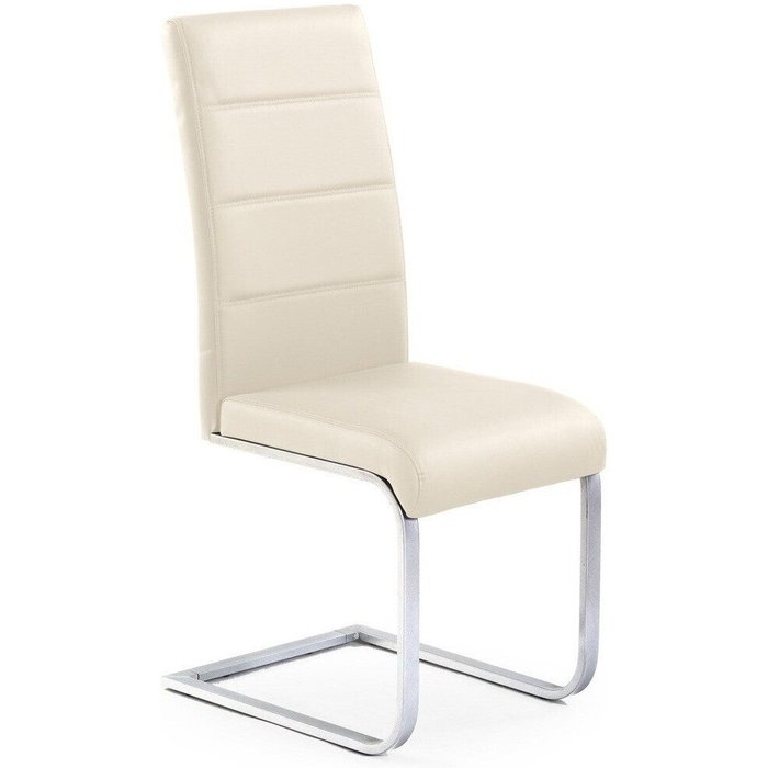 Silla houston 165, crema, 100x42x56cm, cuero ecológico, metálico