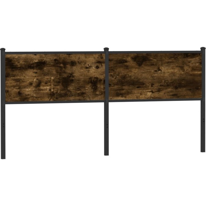 Maison exclusive - cabecero de madera de ingeniería y acero roble ahumado 120 cm