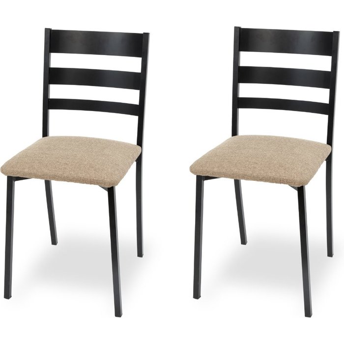 Silla de cocina pack de 2 sillas verona - estructura negra