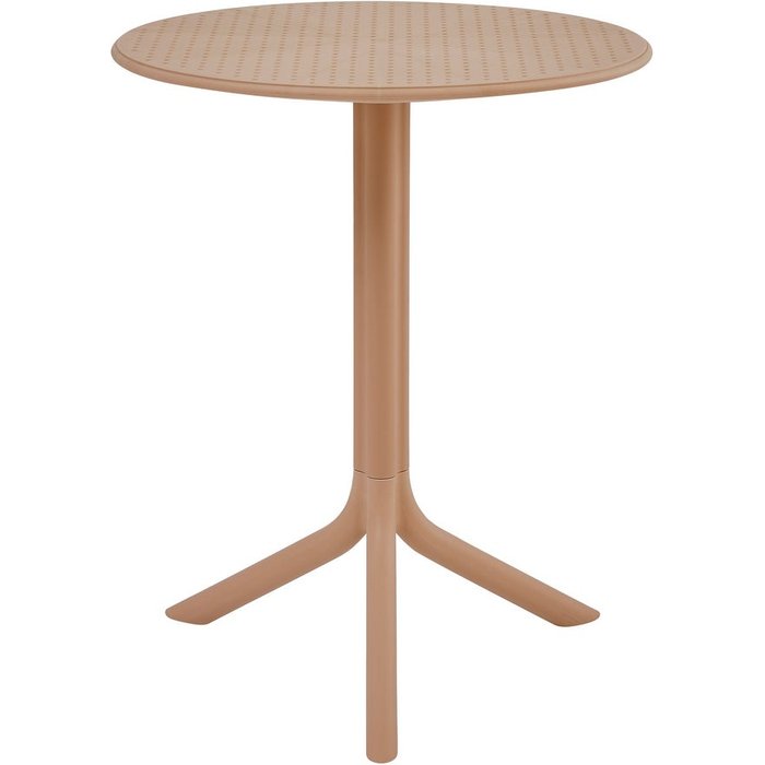 Mesa de centro de polipropileno gris paloma, 60 x 60 x 75 cm