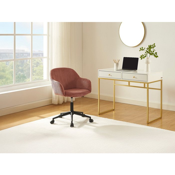 Silla de oficina - pana - rosa - marenzia