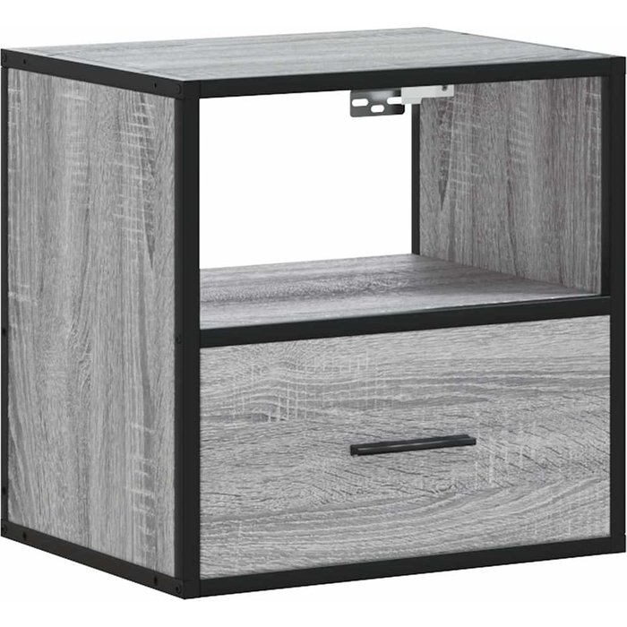 Mesita de noche de pared gris sonoma 40x31x39,5 cm - comfortxl