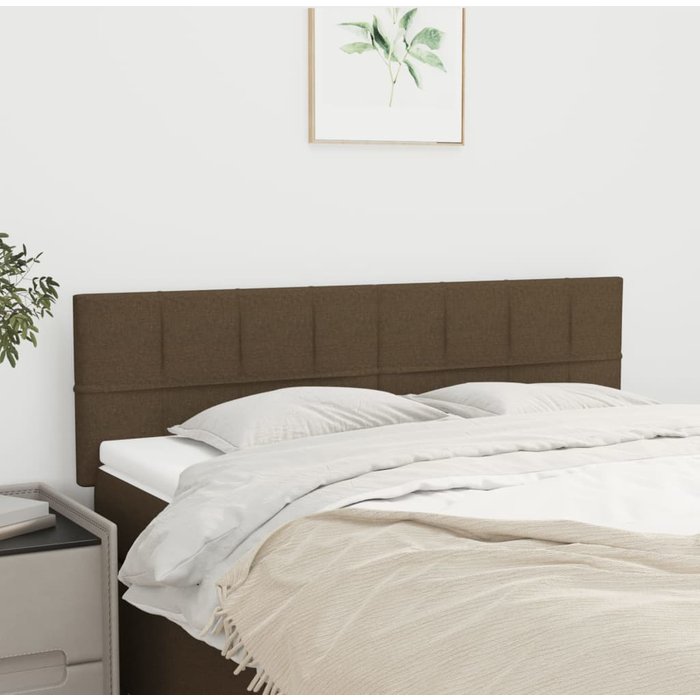 Maison exclusive - cabeceros 2 unidades tela marrón oscuro 72x5x78/88 cm