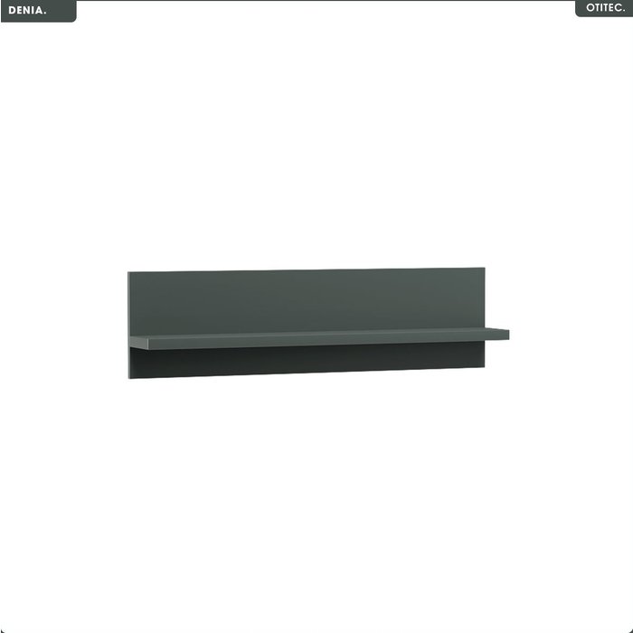 Estante mural - l.120 x h.32 x p.18 cm - stone green - denia