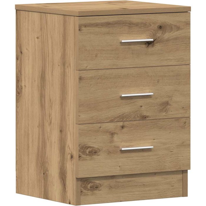 Mesita de noche madera de ingeniería roble artisian 38x35x55 cm - comfortxl