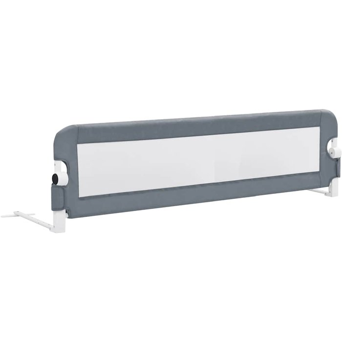 Barandilla de seguridad cama de ni?o poliéster gris 120x42 cm - comfortxl