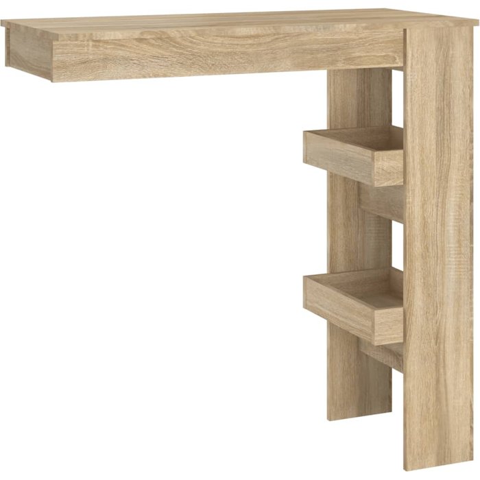 Mesa de bar de pared contrachapada roble sonoma 102x45x103,5cm