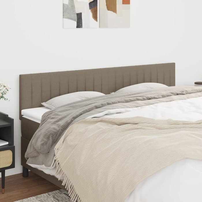Maison exclusive - cabeceros 2 unidades de tela gris taupe 100x5x78/88 cm