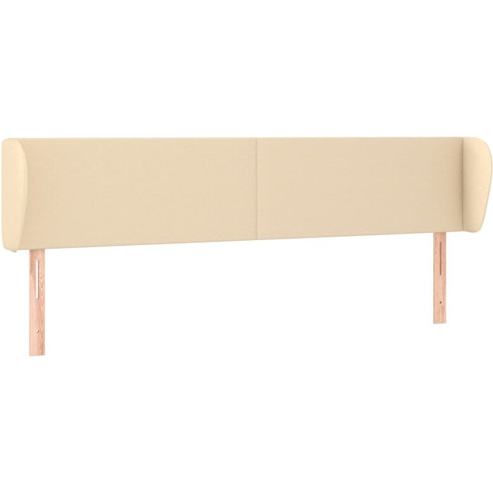 Cabecero cama - mueble cabecero de tela color crema 163x23x78/88 cm