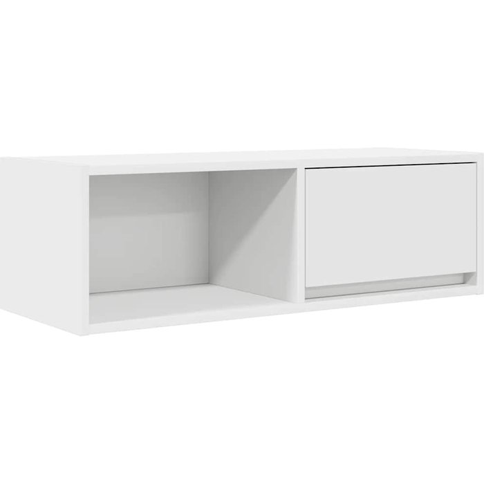 Mueble tv de madera compuesta blanca 80x31x25,5 cm - comfortxl