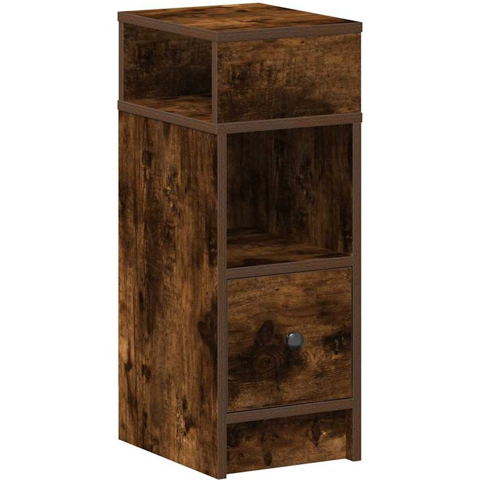 Mesilla de noche con cajón roble ahumado 25x31x66 cm - comfortxl