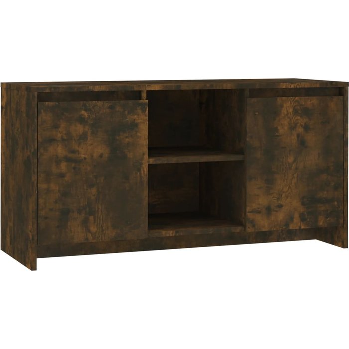 Mueble tv de madera laminada roble ahumado 102x37,5x52,5cm - comfortxl