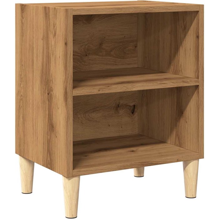 Mesita de noche madera de ingeniería roble artisian 40x30x50 cm - comfortxl